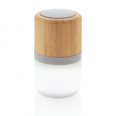 Logo trade promotional product photo of: Bamboo colour changing 3W speaker light